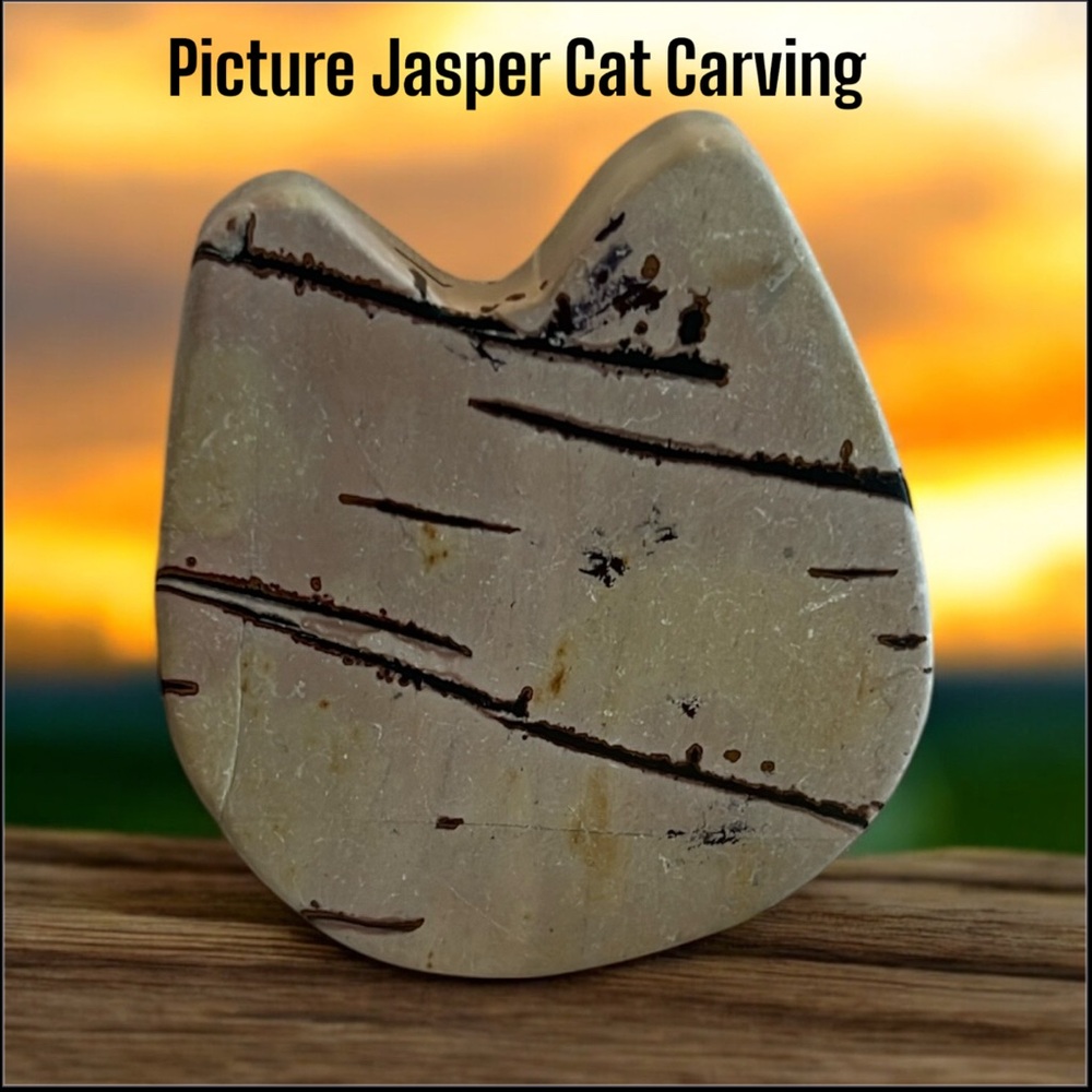 Picture Jasper Cat 🐈‍⬛ Carving NWOT